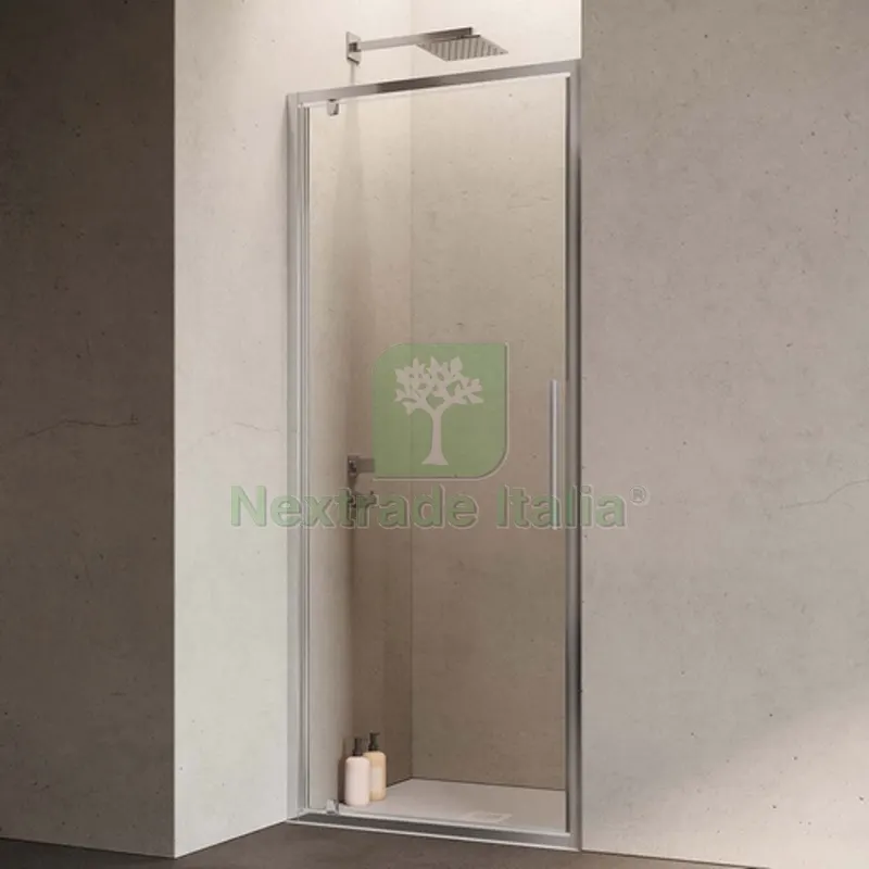 PORTA DOCCIA BATTENTE PIVOT CRISTALLO 6 MM HEXA cm 67-71 P.Cromo V.Trasparent — Cristalleria e tavola — rif. FERX.DIA100-FHPV-2241UT