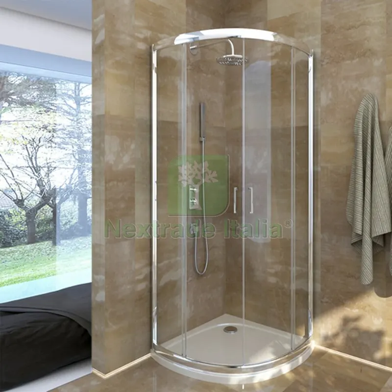 BOX DOCCIA CIRCOLARE CRISTALLO TRASPARENTE LINEA ESSENTIAL cm90 Ap.52 P.Arg. luc. V.Trasp — Accessori bagno — rif. FERX.DIA100-GTBC-C90 BOX DOCCIA CIRCOLARE CRISTALLO TRASPARENTE LINEA ESSENTIAL cm90 Ap.52 P.Arg. luc. V.Trasp — Accessori bagno — rif. FERX.DIA100-GTBC-C90