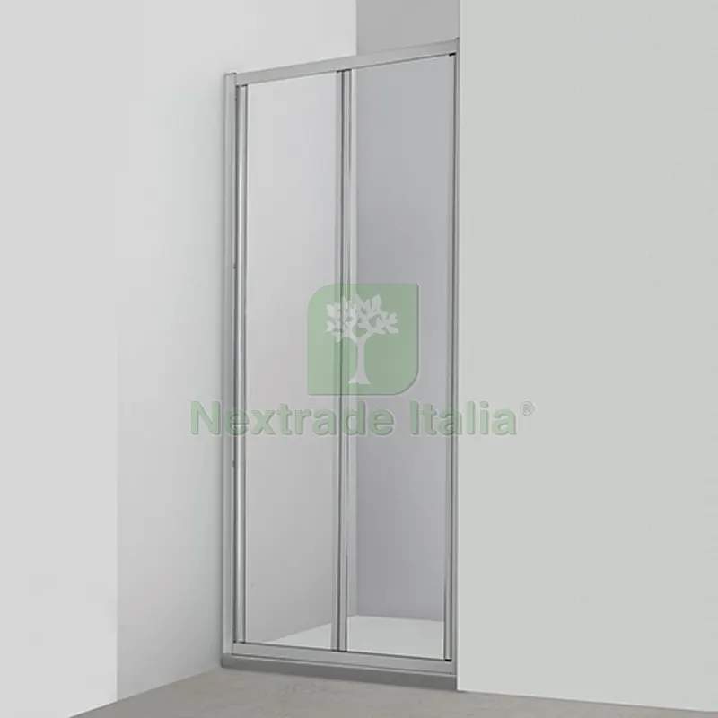 PORTA DOCCIA A LIBRO FAST PLUS CRISTALLO cm 87-91 Prof. Cro/Vetr. Trasp — Cristalleria e tavola — rif. FERX.DIA100-K2LPP-CT090