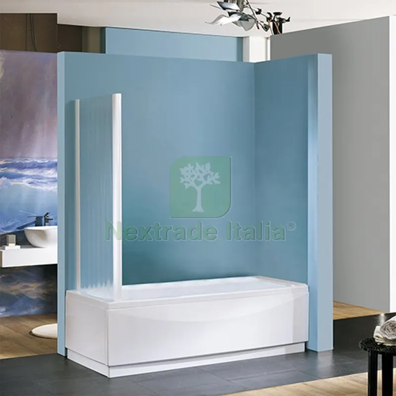 Parete Fissa Vasca Tris LUX cm 78-82 — Accessori bagno — rif. FERX.DIA100-NTVF-080