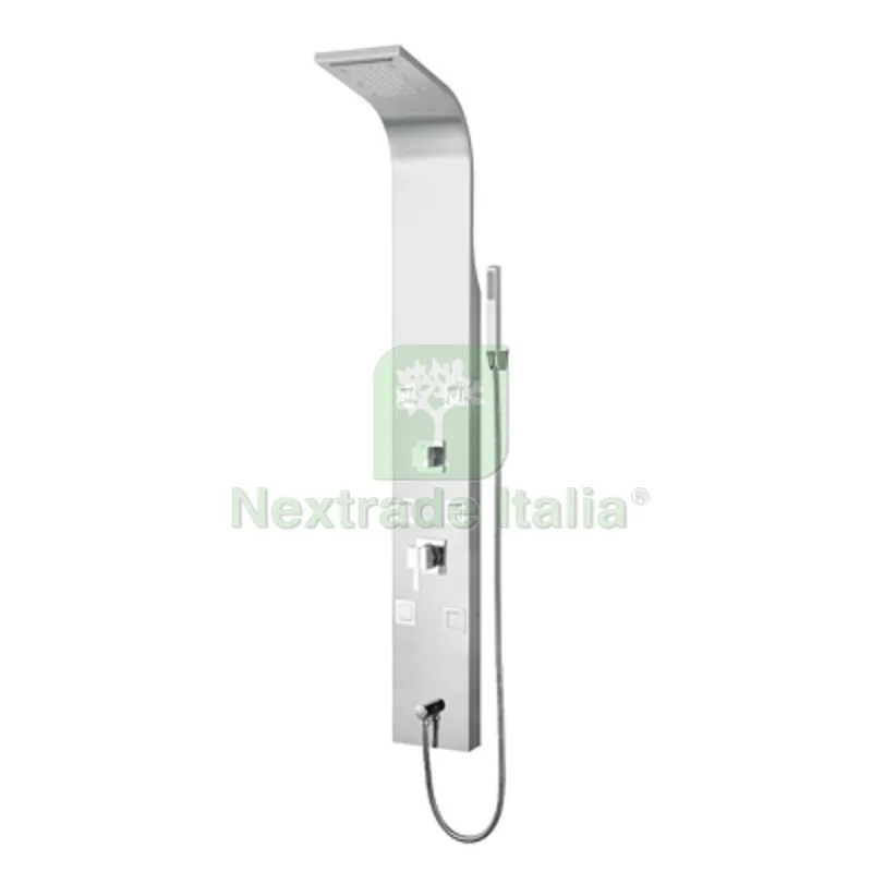 Pannello Doccia Multifunzione MOD. Cayman Acciaio inox lucidato — Flessibili e allacci — rif. FERX.DIA100-PAC Pannello Doccia Multifunzione MOD. Cayman Acciaio inox lucidato — Flessibili e allacci — rif. FERX.DIA100-PAC