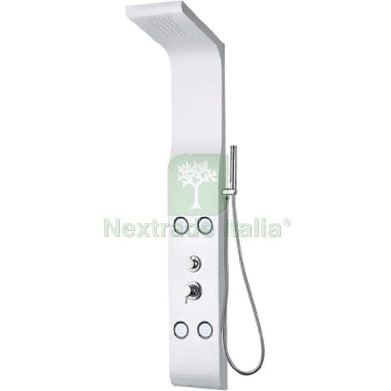 Pannello Doccia Multifunzione MOD. Kalamos Bianco opaco — Flessibili e allacci — rif. FERX.DIA100-PAK-B