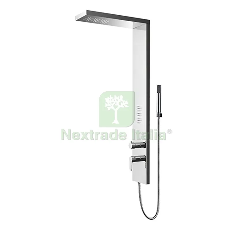 Pannello Doccia Multifunzione MOD. Meleda Acciaio inox lucidato — Flessibili e allacci — rif. FERX.DIA100-PAT04 Pannello Doccia Multifunzione MOD. Meleda Acciaio inox lucidato — Flessibili e allacci — rif. FERX.DIA100-PAT04
