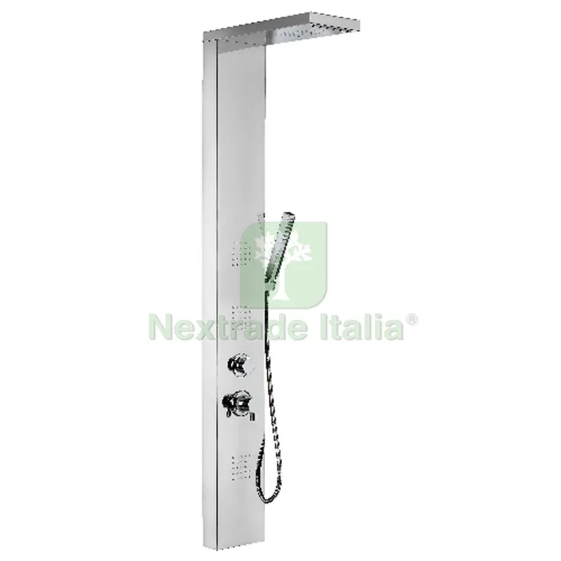 Pannello Doccia Multifunzione MOD. Broadway Acciaio inox lucidato — Flessibili e allacci — rif. FERX.DIA100-PBRO Pannello Doccia Multifunzione MOD. Broadway Acciaio inox lucidato — Flessibili e allacci — rif. FERX.DIA100-PBRO