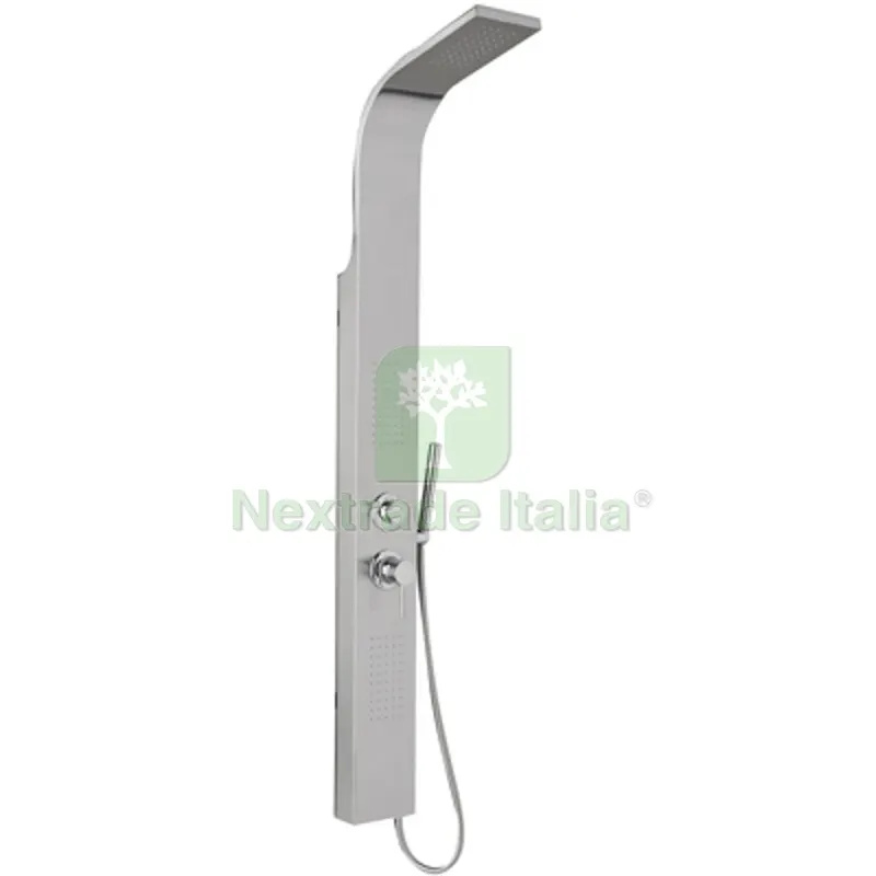 Pannello Doccia Multifunzione MOD. Loira Cromo satinato — Flessibili e allacci — rif. FERX.DIA100-PLO