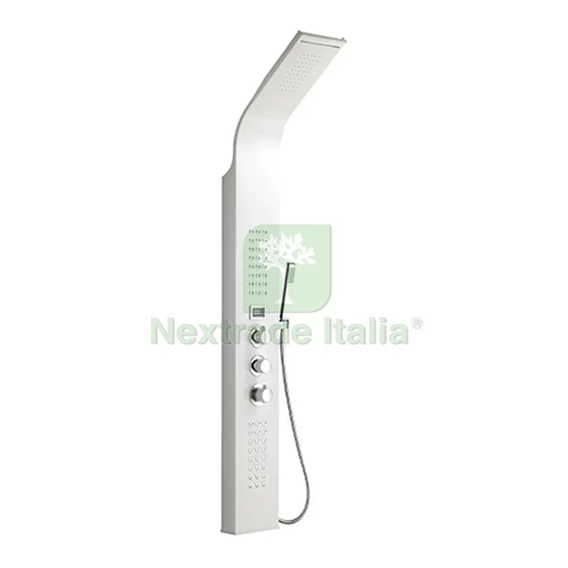 PANNELLO DOCCIA MULTIFUNZIONE MOD. NILO Bianco — Raccordi a pressare e multistrato — rif. FERX.DIA100-PN PANNELLO DOCCIA MULTIFUNZIONE MOD. NILO Bianco — Raccordi a pressare e multistrato — rif. FERX.DIA100-PN