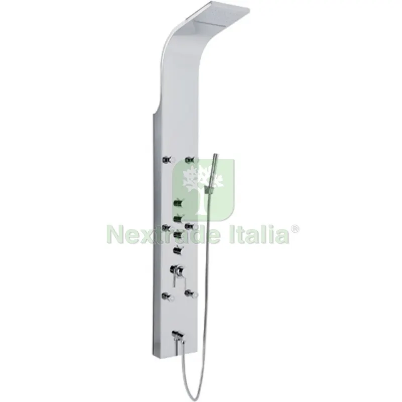 Pannello Doccia Multifunzione MOD. Niagara Inox Lucido Acciaio inox lucidato — Flessibili e allacci — rif. FERX.DIA100-PNIA Pannello Doccia Multifunzione MOD. Niagara Inox Lucido Acciaio inox lucidato — Flessibili e allacci — rif. FERX.DIA100-PNIA