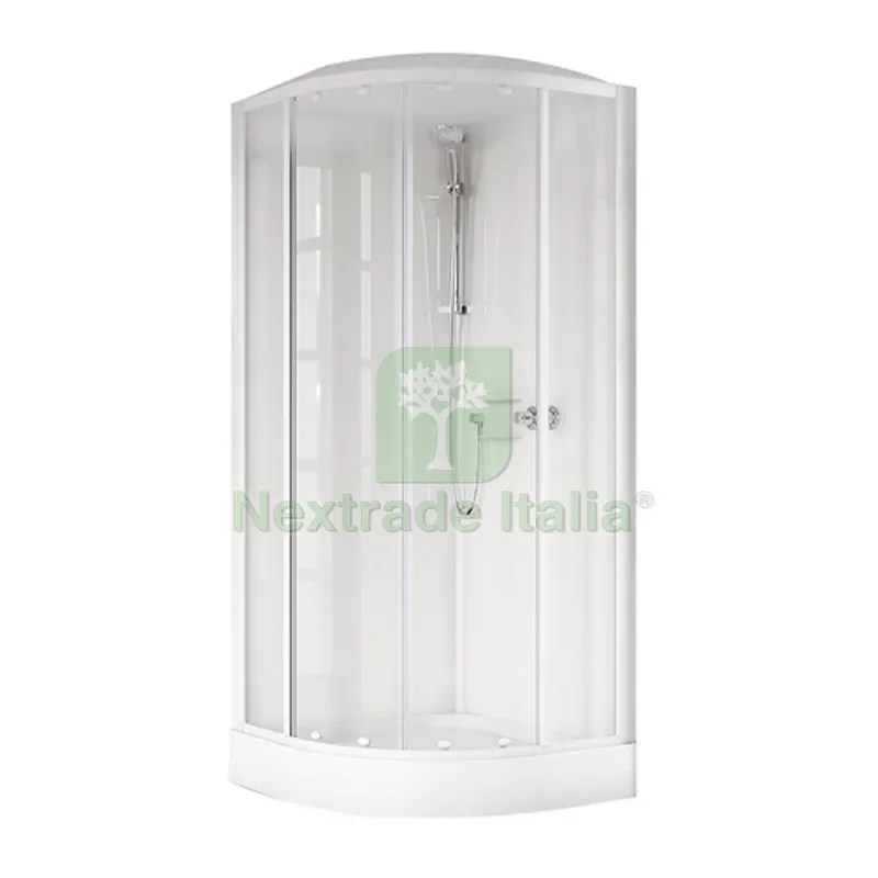 Cabina Doccia Semicircolare Media Glass R 2 Ante Scorr. 2 Fisse cm 90x90 — Accessori bagno — rif. FERX.DIA100-XMGR-90 Cabina Doccia Semicircolare Media Glass R 2 Ante Scorr. 2 Fisse cm 90x90 — Accessori bagno — rif. FERX.DIA100-XMGR-90