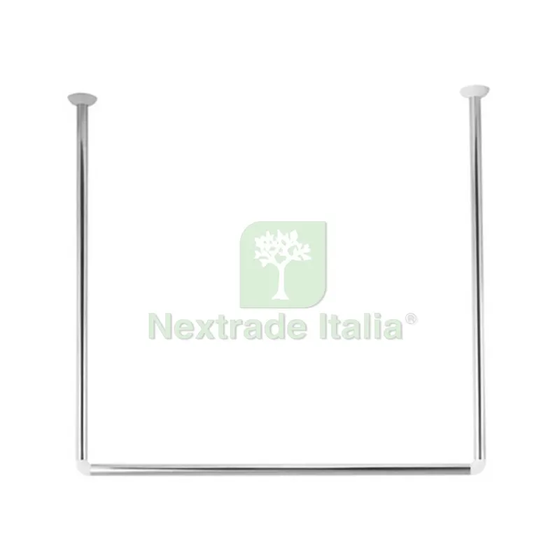 Bastone per Tenda Doccia 3 Lati in Acciaio Inox Acciaio Inox 80x80x80 cm — Tende e zanzariere — rif. FERX.DIA102-027-80 Bastone per Tenda Doccia 3 Lati in Acciaio Inox Acciaio Inox 80x80x80 cm — Tende e zanzariere — rif. FERX.DIA102-027-80