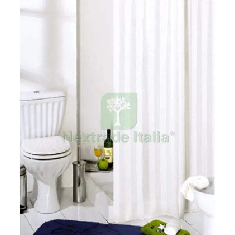 TENDA PER DOCCIA 2 LATI IN TESSUTO CM.180 X 200 Mod. BIANCO - — Accessori bagno — rif. FERX.DIA102-0521