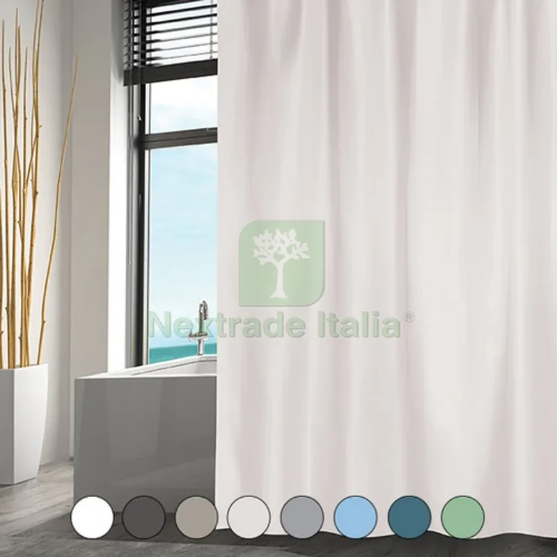 TENDA DOCCIA TESSUTO POLIESTERE cm 120x200 Tortora — Accessori bagno — rif. FERX.DIA102-ST17-120TO