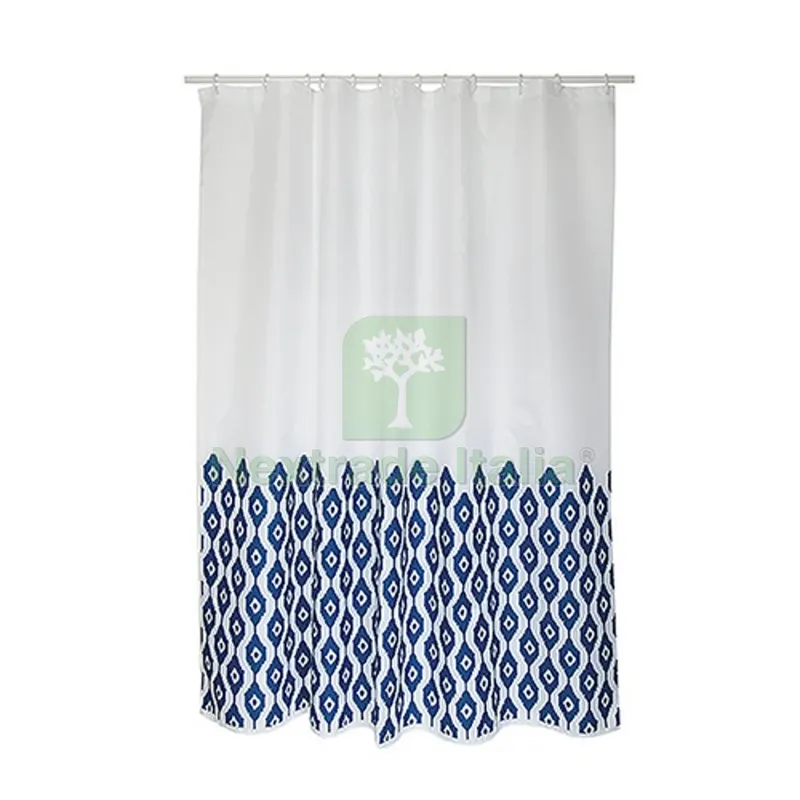 TENDA PER DOCCIA IN TESSUTO POLIESTERE IKAT cm 180x200 — Accessori bagno — rif. FERX.DIA102-ST41-180 TENDA PER DOCCIA IN TESSUTO POLIESTERE IKAT cm 180x200 — Accessori bagno — rif. FERX.DIA102-ST41-180