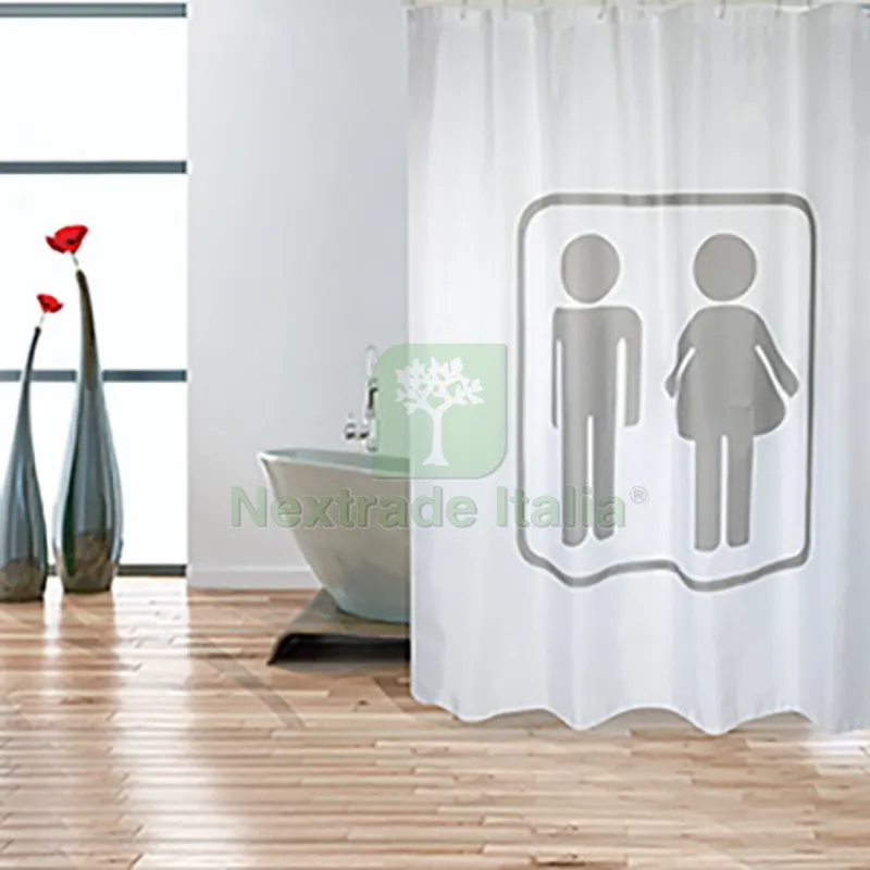 Tenda per Doccia in Tessuto Poliestere M&W cm 180x200 — Accessori bagno — rif. FERX.DIA102-ST54-180 Tenda per Doccia in Tessuto Poliestere M&W cm 180x200 — Accessori bagno — rif. FERX.DIA102-ST54-180