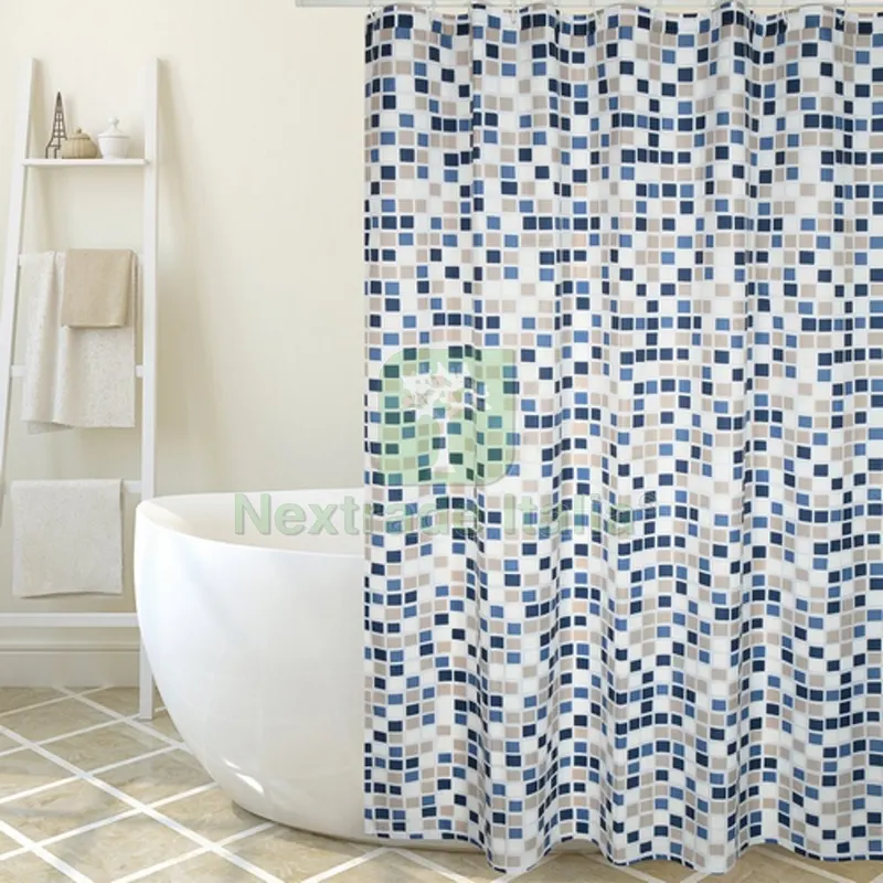 Tenda per Doccia in Tessuto Poliestere Mosaiko cm 180x200 — Accessori bagno — rif. FERX.DIA102-ST79-180 Tenda per Doccia in Tessuto Poliestere Mosaiko cm 180x200 — Accessori bagno — rif. FERX.DIA102-ST79-180