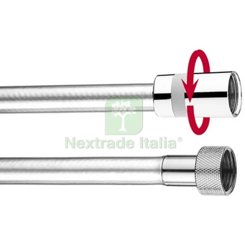FLESSIBILE DOCCIA ANTITORSIONE CROMO LUX cm 150 — Rubinetti e valvole — rif. FERX.DIA109-A00167-15