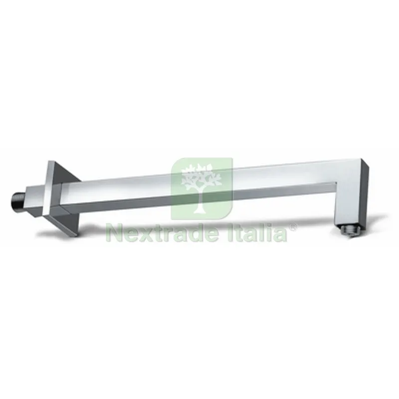 Braccio Doccia Quadro in Ottone Pesante cm 40 — Accessori bagno — rif. FERX.DIA110-1042