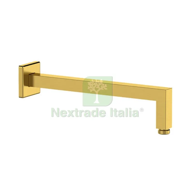Braccio Doccia Quadro a Parete Oro spazzolato cm 30 — Accessori bagno — rif. FERX.DIA110-10432-OS30 Braccio Doccia Quadro a Parete Oro spazzolato cm 30 — Accessori bagno — rif. FERX.DIA110-10432-OS30