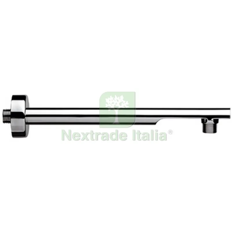 BRACCIO DOCCIA MINIMAL IN OTTONE CROMATO CON ROSETTA cm 30 — Accessori bagno — rif. FERX.DIA110-1047-30 BRACCIO DOCCIA MINIMAL IN OTTONE CROMATO CON ROSETTA cm 30 — Accessori bagno — rif. FERX.DIA110-1047-30