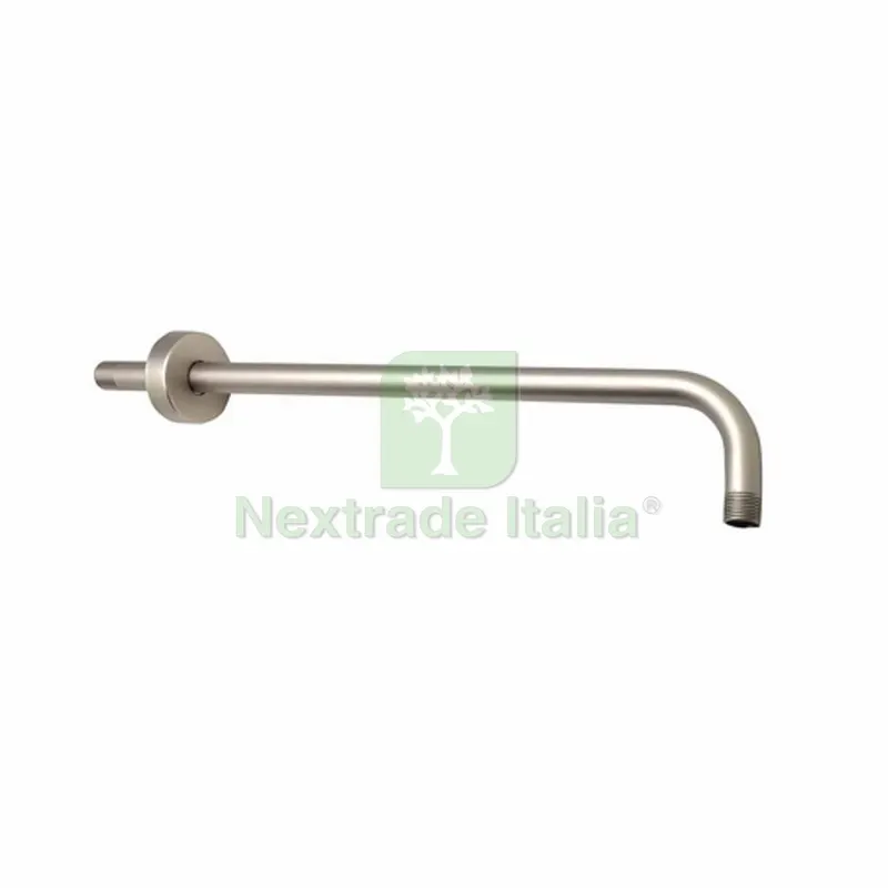BRACCIO DOCCIA TONDO Nero Opaco cm 40 — Accessori bagno — rif. FERX.DIA110-1092-NO40