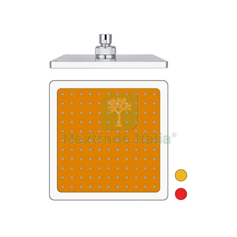 SOFFIONE DOCCIA QUADRO MODELLO 12618 MM 200 Arancio — Rubinetti e valvole — rif. FERX.DIA110-12618-A SOFFIONE DOCCIA QUADRO MODELLO 12618 MM 200 Arancio — Rubinetti e valvole — rif. FERX.DIA110-12618-A
