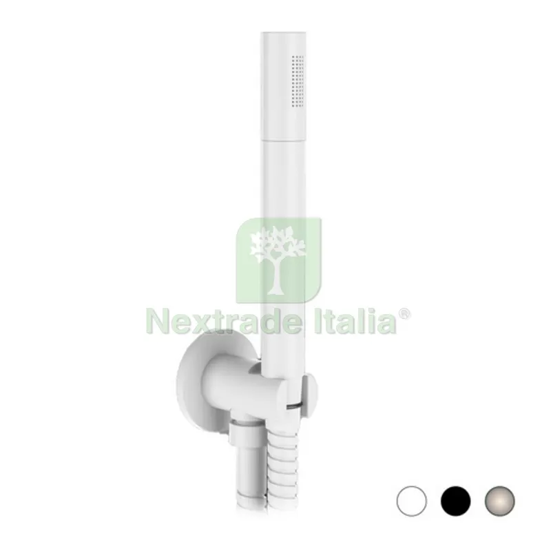 KIT DOCCETTA MINIMALE TONDA Nero Opaco — Rubinetti e valvole — rif. FERX.DIA110-1325-NO