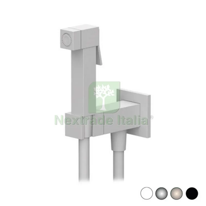 SET MISCELATORE CON DOCCETTA SHUT-OFF QUADRO Nichel Spazzolato — Rubinetti e valvole — rif. FERX.DIA110-1601-NP SET MISCELATORE CON DOCCETTA SHUT-OFF QUADRO Nichel Spazzolato — Rubinetti e valvole — rif. FERX.DIA110-1601-NP