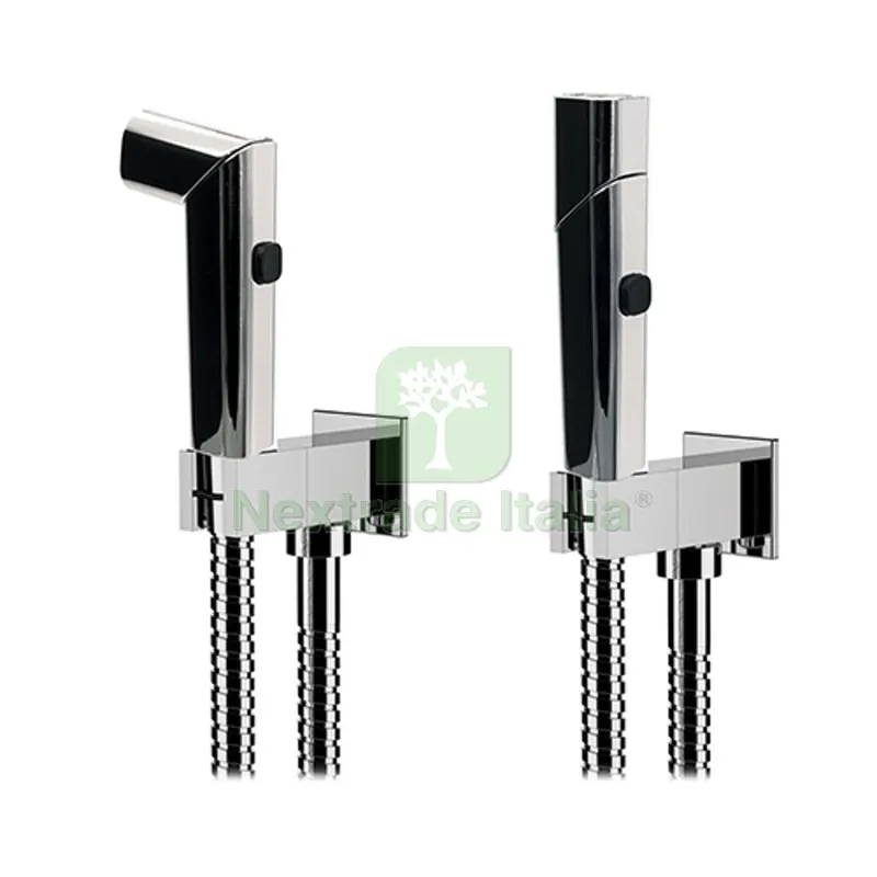 KIT DOCCETTA SHUT-OFF IDROSCOPINO DOPPIA FUNZIONE QUADRA Cromo — Rubinetti e valvole — rif. FERX.DIA110-16024-CR