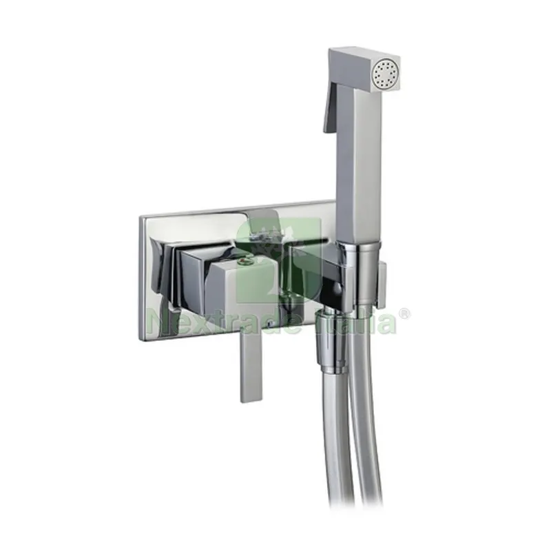 SET MISCELATORE A INCASSO QUADRO CON SHUT-OFF E SUPP. LATERALE Cromo — Rubinetti e valvole — rif. FERX.DIA110-16054-CR