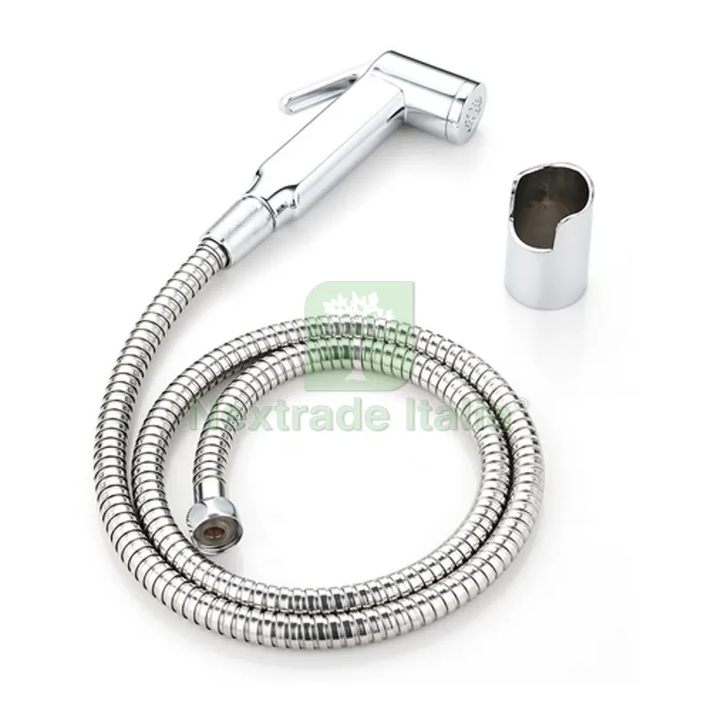 KIT DOCCETTA SHUT-OFF CON SUPPORTO A MURO E FLESSIBILE Cromo — Rubinetti e valvole — rif. FERX.DIA110-1623 KIT DOCCETTA SHUT-OFF CON SUPPORTO A MURO E FLESSIBILE Cromo — Rubinetti e valvole — rif. FERX.DIA110-1623