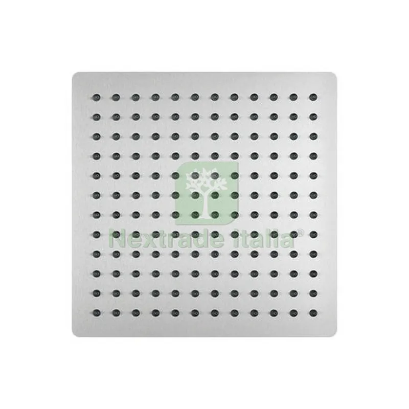 SOFFIONE DOCCIA QUADRO ULTRA SLIM ACCIAIO INOX cm 40x40 - Spessore 2 mm — Rubinetti e valvole — rif. FERX.DIA110-DQ02-400 SOFFIONE DOCCIA QUADRO ULTRA SLIM ACCIAIO INOX cm 40x40 - Spessore 2 mm — Rubinetti e valvole — rif. FERX.DIA110-DQ02-400