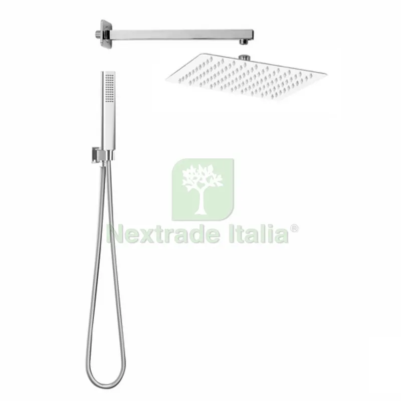 KIT SOFFIONE DOCCIA QUADRATO SLIM TOP LINE Cromo Lucido — Rubinetti e valvole — rif. FERX.DIA110-M2310-CR KIT SOFFIONE DOCCIA QUADRATO SLIM TOP LINE Cromo Lucido — Rubinetti e valvole — rif. FERX.DIA110-M2310-CR