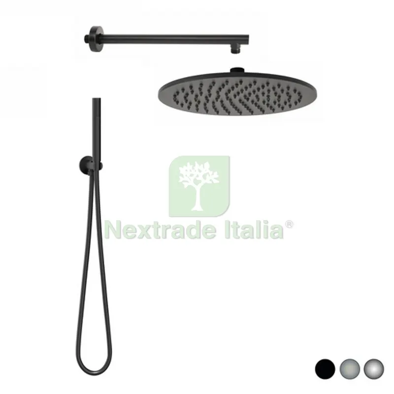 KIT SOFFIONE DOCCIA TONDO SEVEN Spazzolato — Rubinetti e valvole — rif. FERX.DIA110-M2610-SP KIT SOFFIONE DOCCIA TONDO SEVEN Spazzolato — Rubinetti e valvole — rif. FERX.DIA110-M2610-SP