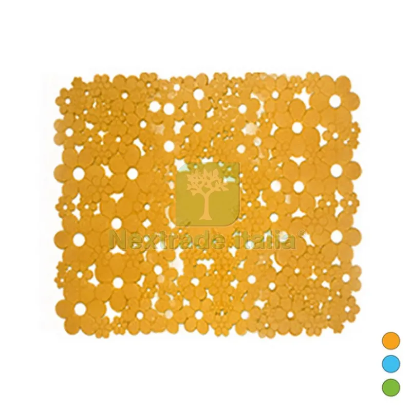 Tappeto Antiscivolo MOD. Flowers CM 53 x 53 Turchese — Casalinghi e organizzazione — rif. FERX.DIA111-2132-TH