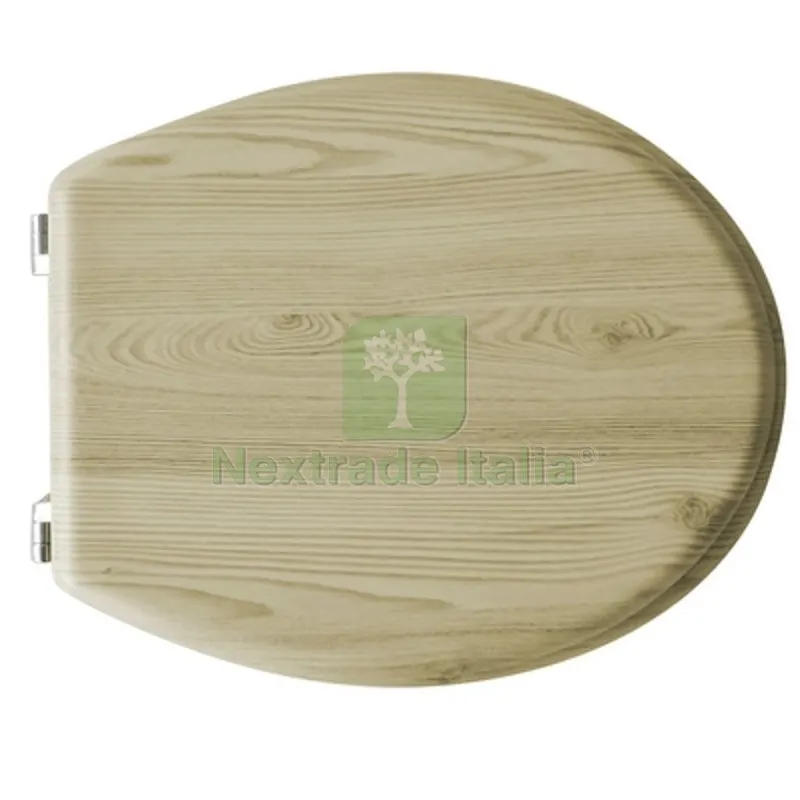 SEDILE WC UNIVERSALE IN LEGNO ACERO Acero — Sanitari e ceramiche — rif. FERX.DIA111-2235