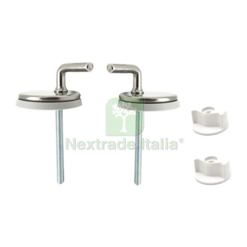 COPPIA SUPPORTI PER SEDILE WC IN OTTONE CROMATO Cromo — Sanitari e ceramiche — rif. FERX.DIA111-305