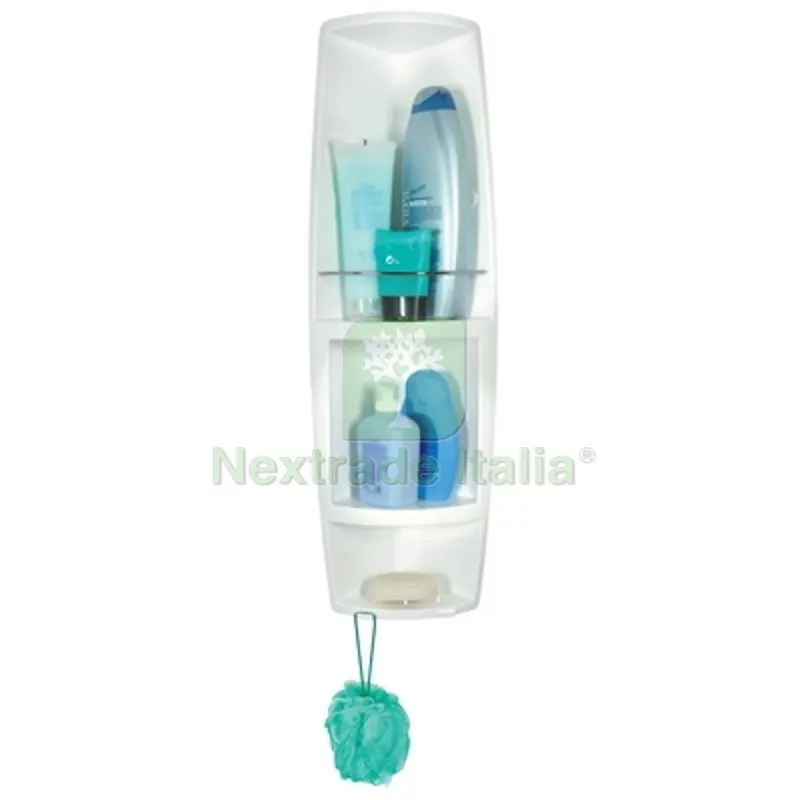 Angoliera per Doccia Modello Airone Bianca cm 16x16x h. 70 — Casalinghi e organizzazione — rif. FERX.DIA120-312 Angoliera per Doccia Modello Airone Bianca cm 16x16x h. 70 — Casalinghi e organizzazione — rif. FERX.DIA120-312