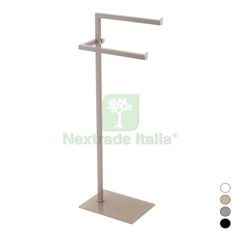 PIANTANA PORTASCIUGAMANI CON BASE VETRO FULL COLOR Bianca — Accessori bagno — rif. FERX.DIA121-C1163-BI PIANTANA PORTASCIUGAMANI CON BASE VETRO FULL COLOR Bianca — Accessori bagno — rif. FERX.DIA121-C1163-BI