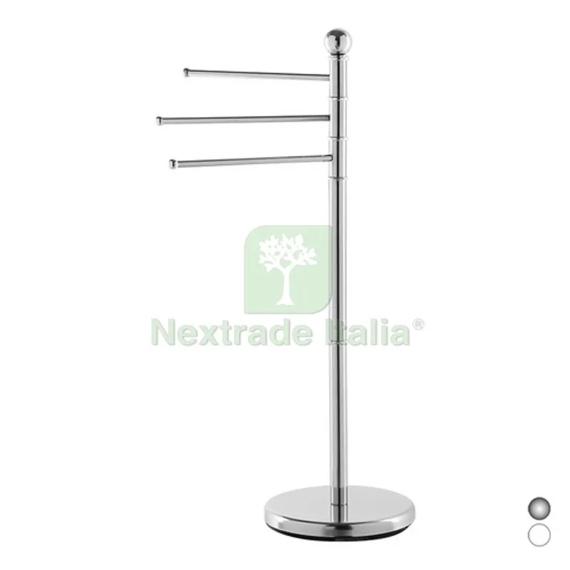 PIANTANA PORTASCIUGAMANI CON 3 BRACCI Cromo — Accessori bagno — rif. FERX.DIA121-C1167-CR PIANTANA PORTASCIUGAMANI CON 3 BRACCI Cromo — Accessori bagno — rif. FERX.DIA121-C1167-CR
