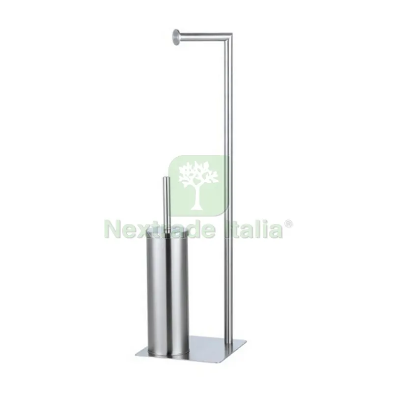 PIANTANA COLONNA PORTA SCOPINO BASE RETTANGOLARE Acciaio Satinato Cromo — Accessori bagno — rif. FERX.DIA121-C2152-CR PIANTANA COLONNA PORTA SCOPINO BASE RETTANGOLARE Acciaio Satinato Cromo — Accessori bagno — rif. FERX.DIA121-C2152-CR