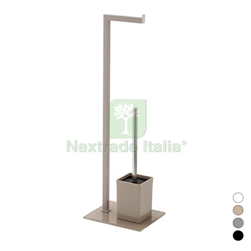 PIANTANA COLONNA PORTA SCOPINO BASE VETRO Bianca — Accessori bagno — rif. FERX.DIA121-C2182-BI PIANTANA COLONNA PORTA SCOPINO BASE VETRO Bianca — Accessori bagno — rif. FERX.DIA121-C2182-BI