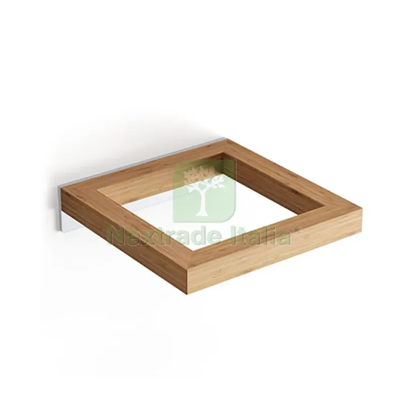SUPPORTO PORTA SCOPINO A PARETE BAMBOO Bambù - mm 124 x 127 — Accessori bagno — rif. FERX.DIA121-FB51717 SUPPORTO PORTA SCOPINO A PARETE BAMBOO Bambù - mm 124 x 127 — Accessori bagno — rif. FERX.DIA121-FB51717