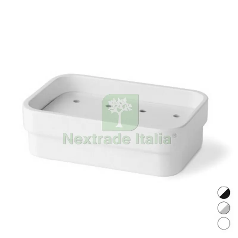 PORTASAPONE IN MELAMMINA SAETA Bianco Nero mm 130x85x60 — Accessori bagno — rif. FERX.DIA121-FS5147-BN PORTASAPONE IN MELAMMINA SAETA Bianco Nero mm 130x85x60 — Accessori bagno — rif. FERX.DIA121-FS5147-BN