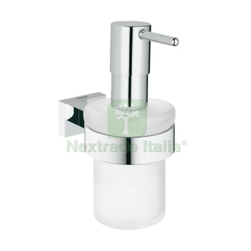Dispenser con Supporto Essentials Cube Cromo — Accessori bagno — rif. FERX.DIA121-HC40756 Dispenser con Supporto Essentials Cube Cromo — Accessori bagno — rif. FERX.DIA121-HC40756