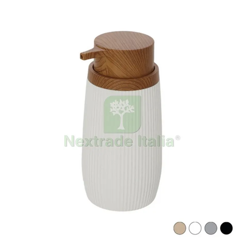 DISPENSER SAPONE LONDON Bianco Diam. 8 x H.15,8 cm — Accessori bagno — rif. FERX.DIA121-KL680-BI DISPENSER SAPONE LONDON Bianco Diam. 8 x H.15,8 cm — Accessori bagno — rif. FERX.DIA121-KL680-BI