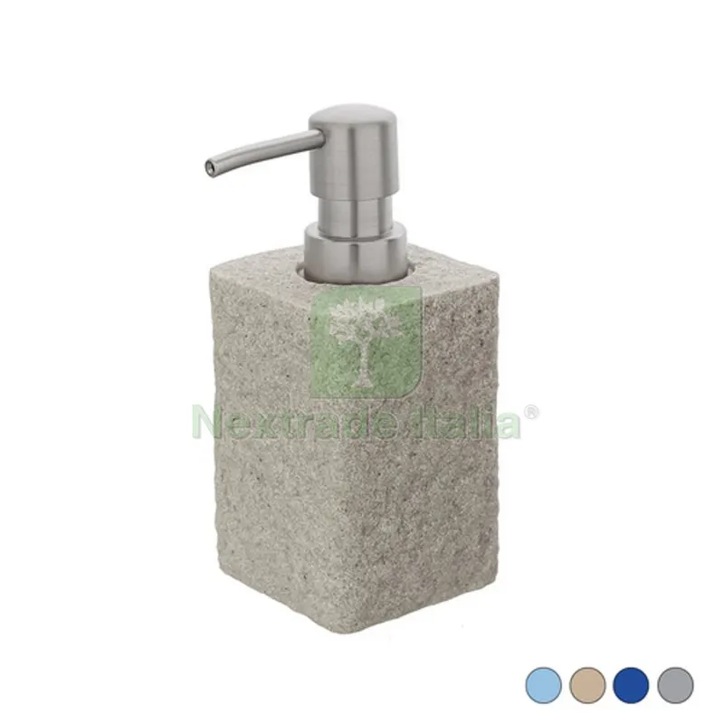 DISPENSER SAPONE SABBIA Grigio 7x7xH.15 cm — Accessori bagno — rif. FERX.DIA121-KS660-GR DISPENSER SAPONE SABBIA Grigio 7x7xH.15 cm — Accessori bagno — rif. FERX.DIA121-KS660-GR