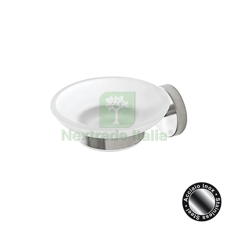 Portasapone City in Acciaio Satinato Acciaio Satinato 10,5x12,3xh4 — Accessori bagno — rif. FERX.DIA121-KT560 Portasapone City in Acciaio Satinato Acciaio Satinato 10,5x12,3xh4 — Accessori bagno — rif. FERX.DIA121-KT560