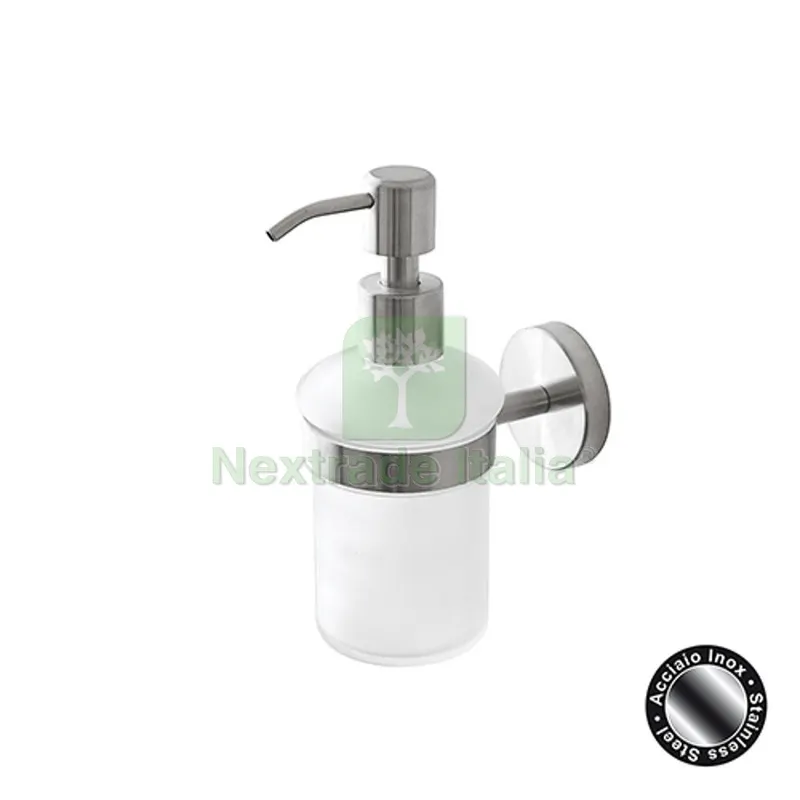 Dispenser Sapone City in Acciaio Satinato Acciaio Satinato 6x10,7xh16 cm — Accessori bagno — rif. FERX.DIA121-KT569 Dispenser Sapone City in Acciaio Satinato Acciaio Satinato 6x10,7xh16 cm — Accessori bagno — rif. FERX.DIA121-KT569