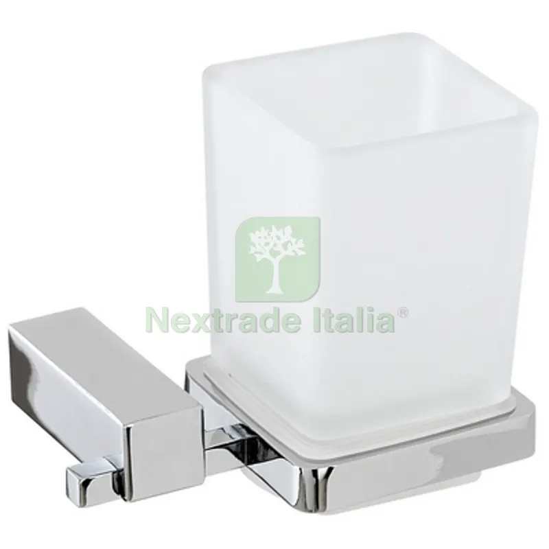 PORTA SPAZZOLINO CROMO SERIE UNICA Cromo 9x12xh17 cm — Accessori bagno — rif. FERX.DIA121-KU153 PORTA SPAZZOLINO CROMO SERIE UNICA Cromo 9x12xh17 cm — Accessori bagno — rif. FERX.DIA121-KU153