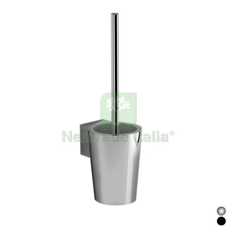 PORTASCOPINO DA MURO KOOKY Nero cm 12,2 x h.42,2 x 14,2 — Accessori bagno — rif. FERX.DIA121-LP002-NE