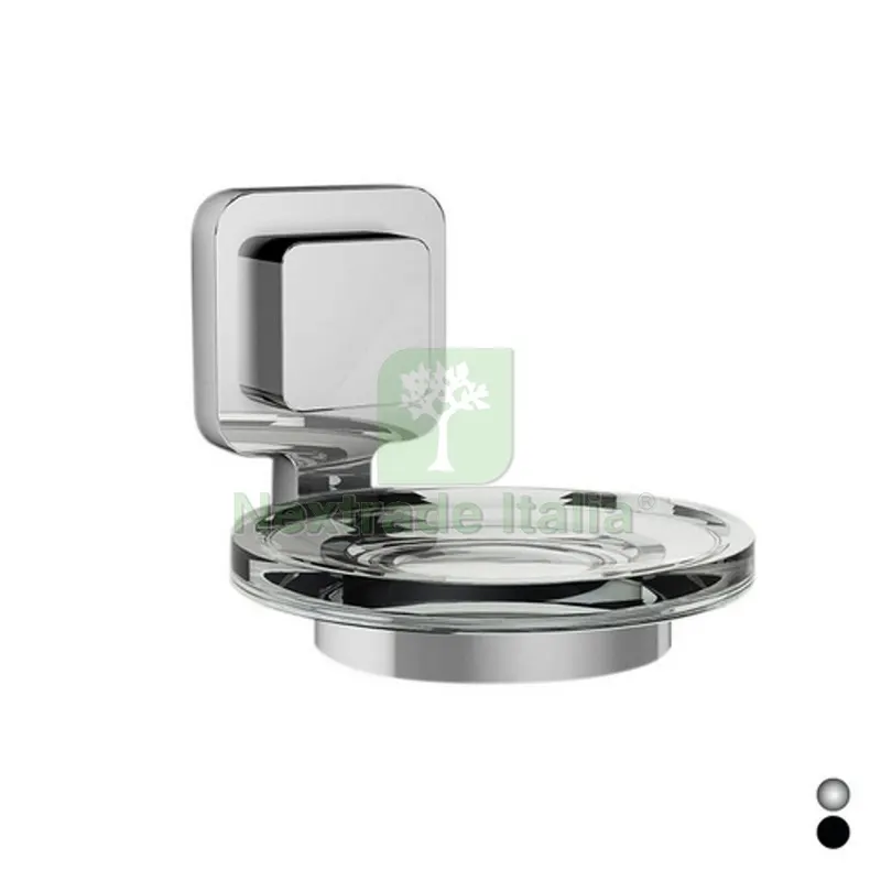 PORTA SAPONE SERIE KARA Cromo cm 11 x h.9,2 x 13,8 — Accessori bagno — rif. FERX.DIA121-LR001-CR